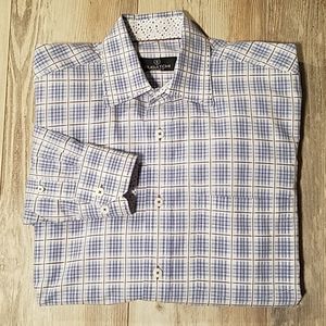 Bugatchi Uomo Flip Cuff Medium Cotton Casusl Shirt